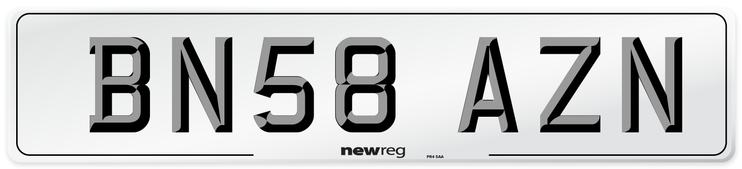 BN58 AZN Number Plate from New Reg